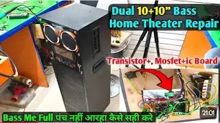 Marshall Dual Bass Dj Speaker repair Bass Problem Solution | Dj tower Repair home theatre repair