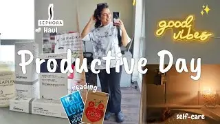 ✨️Productive Day : Self-care & getting organized | Colleen Hoover Books📚 | Sephora essentials haul 🤍