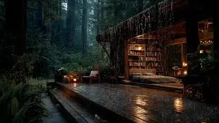 Forest Rain Ambience + Soft Piano Music | Natural Rain Sounds for Peaceful Sleep