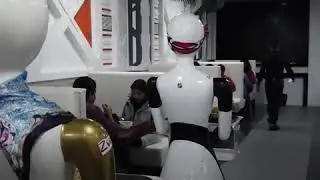 Robot waiter future restaurant