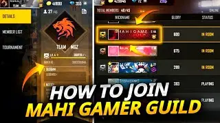 HOW TO JOIN MAHI GAMER 09 GUILD IN FREE FIRE || HOW TO JOIN V BADGE  YOUTUBERS GUILD |