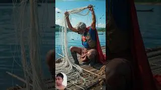 🐟🦸 net mender. tide whisperer. village hero 🌊🧵 #shortvideo #ai #superman #dc