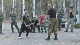 Дуэль на ножах без монтажа