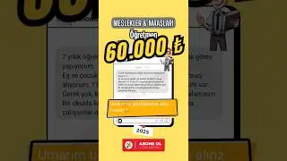 Meslekler ve Maaşları: &Ouml;ğretmen Maaşı #maaş #&ouml;ğretmen #shorts