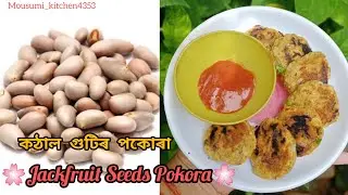 কঁঠাল গুটিৰ পকোৰা// Jackfruit Seeds Kofta Recipe in Assamese// Kothal gutir pokora 👈