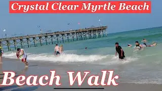 Caribbean Myrtle Beach Summer 2023,  BEACH WALK IN July #myrtlebeach #beach