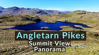 Angletarn Pikes - Labelled Summit View Panorama