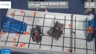 VEX Worlds 2016 - VEXIQ Middle School - Math - Qual 500 (7010A 12321W) 138