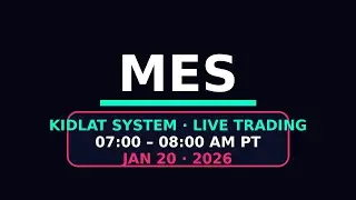 01/20/2026 | KIDLAT SYSTEM in Action | Live MES Day Trading