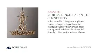 RH Recalls Natural Antler Chandeliers Due to Impact Hazard