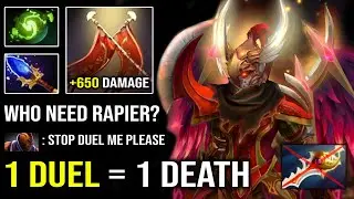 WHO NEED RAPIER NOW +650 Damage Nonstop Solo Duel Hunt Even Late Game Can't 1v1 this LC Dota 2