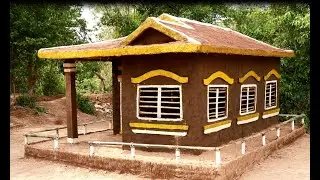 Build The Most Creative Villa House By Using Mud , Bamboo And Wood- Mud House.