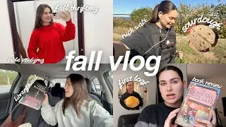 fall vlog | thrifting, making sourdough, bible reading, book haul, animal based eating