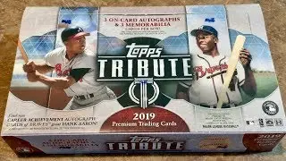 NEW RELEASE! 2019 TOPPS TRIBUTE BASEBALL CARD BOX OPENING!