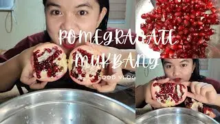 Trying Pomegranate fruit for the first time 