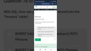 CLASS 66. w3schools sql quiz Question 16 by Sandeep Dalal CSE | sql interview questions and answers