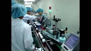 Round bottle adhesive sticker pharmaceutical bottle automatic labeling machine label applicator line