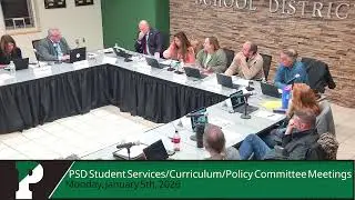 Monday, January 5th, 2026 - PSD Student Services/Curriculum/Policy Committee Meetings