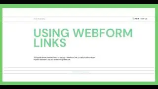 Click Form Go Publish Webform Links