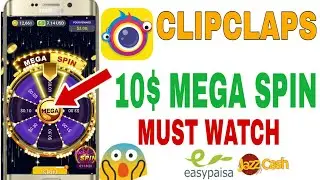 Clipclaps 10$ Mega Spin || Clipclaps New Earning Trick || Clipclaps 10$ Fast Earning || Must Watch