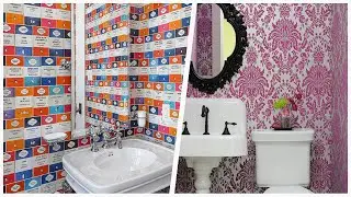 75 Small Eclectic Powder Room Design Ideas You'll Love 🔴