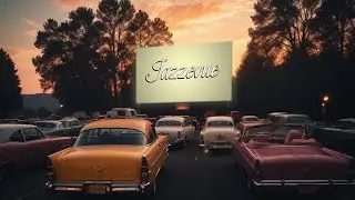 Classic Drive-In Experience: Retro Jazz and Old Movie Clips