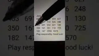 (Daily predictions) lottery numbers June 2019 pick 3&4 digits