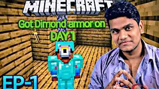I GOT FULL DIAMOND ARMOR ON DAY 1 OF SMP (THIS IS MY TYPE) 🔥
