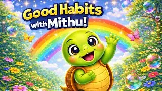 😊Good Habits Story for Kids | Mithu Turtle Moral Story in Hindi 🐢🌈 #kidsstory #turtle #hindistories 