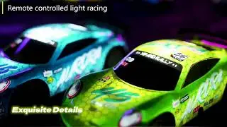 1:22 Luminescence RC Car | Colorful Light-Up Shell & Rubber Tires | Proportional Scale Model