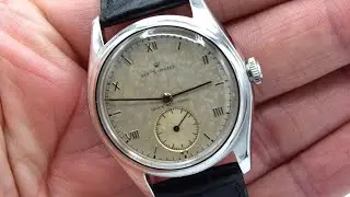 1944 Rolex Oyster Model 4377 in 34mm Steel Oyster Case with Rare Roman Numerals and Sub Seconds Dial