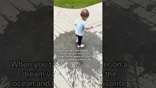Flew across the ocean&hellip; for this puddle #toddlermomlife