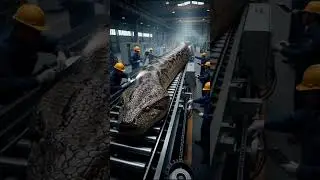 Giant Snake Caught on Camera! #snakeskinprocess #factoryprocess