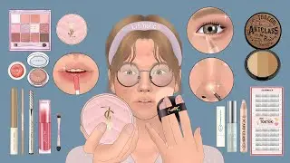 ASMR trendy makeup animation | makeup tutorial