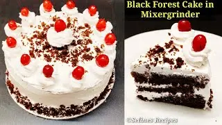 Black Forest Cake in Mixer grinder | No Oven  Cake | New Year Cake Recipe |