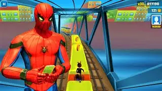 Spiderman Plays Subway Surfers⭐️Reaction⭐️