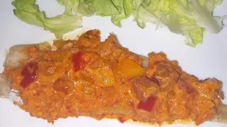 poisson blanc Sauce chorizo et poivron @lacuisinedelyly #faitmaison