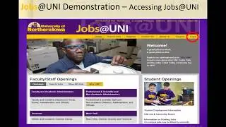 Part 2: Jobs@UNI Demonstration for Search Committee Members