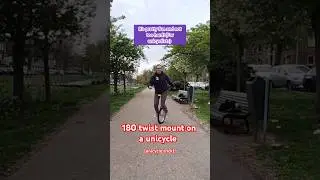 180 twist mount - unicycle trick #circusbysilk #unicycle #circus #balance #unicycling