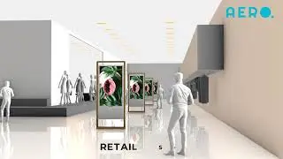 Aero ultra-thin freestanding indoor Dual Side digital kiosk