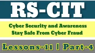 RS-CIT | Lesson-11 | Part-4 | Stay Safe From Cyber Fraud |  Important Question 👌👌👌