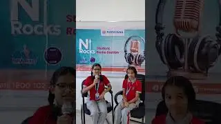 RJ Prisha at N Rocks radio station of Narayan school.