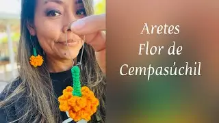 Aretes De Cempasúchil a Crochet.