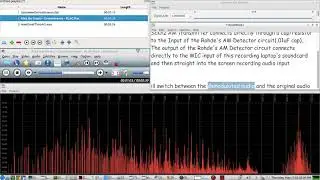 The Rohde's AM Detector demodulating 15Khz wide HiFi Music from an AM wideband PC SDR AM transmitter