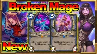 Broken New Mage Deck! I Created A Monster. Wyrm Weaver Secret OP! Scholomance Academy | Hearthstone
