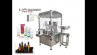 rotary bottle filling and capping machine for hotel shampoo and body gel dispenser