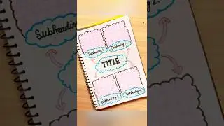 Mind Mapping for school project and notes 🤩 #mindmap #mindmapping #shorts #art #notes @Artbydivya14