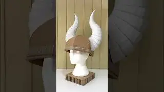 Putting cardboard horns on a viking helmet, even though they don&rsquo;t belong there. #kidscostumes