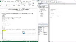 Inbuilt Functions - EXCEL/VBA
