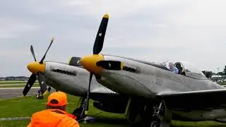 XP-82 Twin Mustang Engine Startup and Test For Hydraulic Leaks